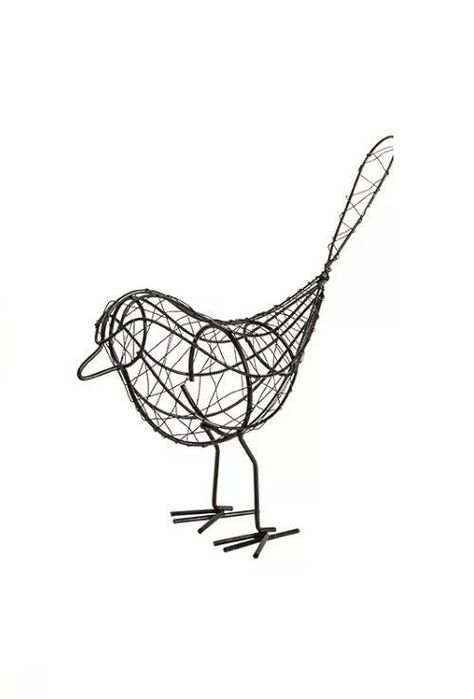 Figura De Pájaro De Hierro Para Decoración Adorno Hogar-0