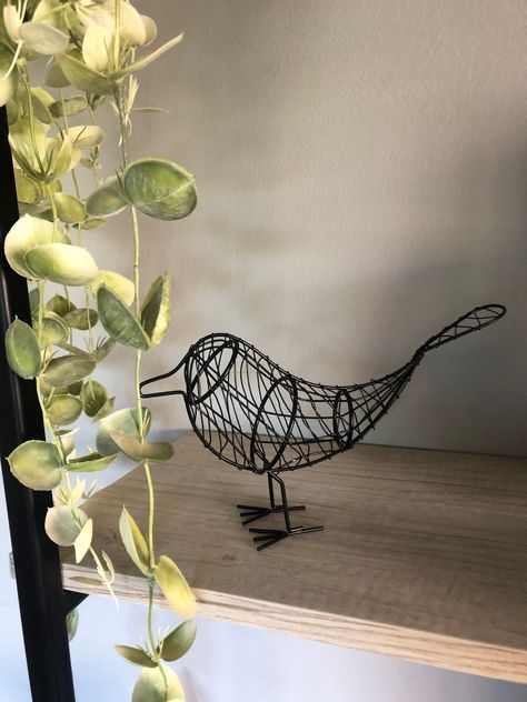 Figura De Pájaro De Hierro Para Decoración Adorno Hogar-4