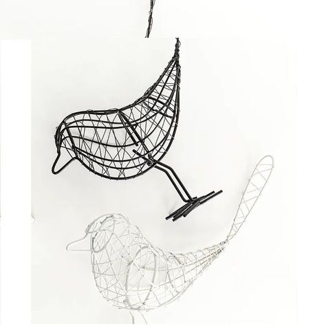 Figura De Pájaro De Hierro Para Decoración Adorno Hogar-2