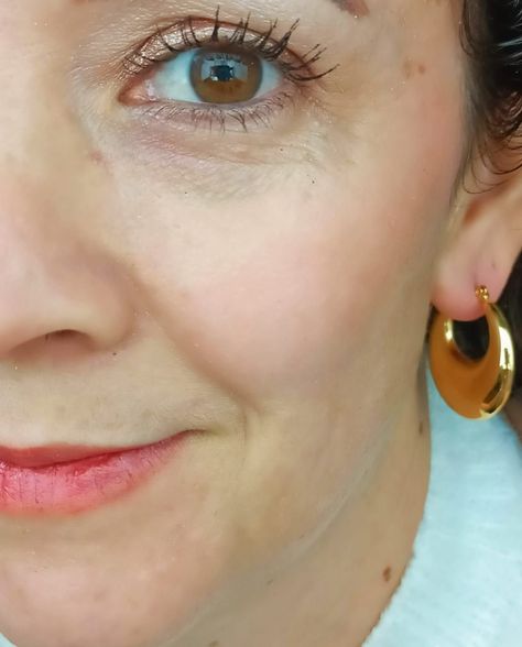 Aros Chunky Minimalista Inflada Chapado En Oro -4