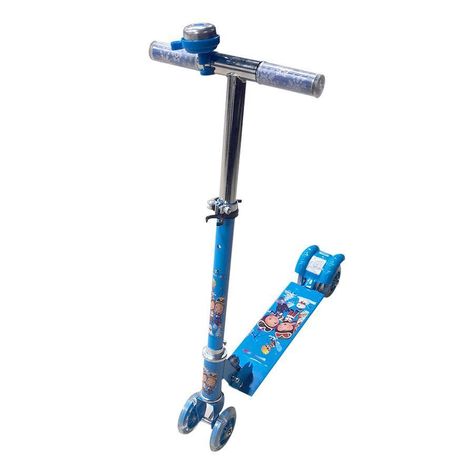 Scooter Infantil de 4 Ruedas Celeste
-0