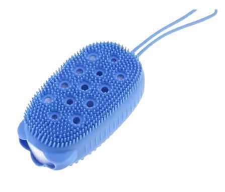 cepillo de silicona para ducha-AZUL-0