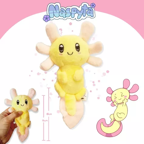 Peluche Ajolote Vanilla / Axolote / Juguete Kawaii / Naspyta-1