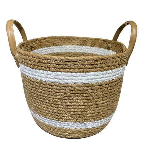 Canasto de Fibra Seagrass 25x17x20 cm. Natural 25x17x20 cm-0