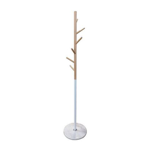 Perchero Madera  Blanco / Base Mármol-0