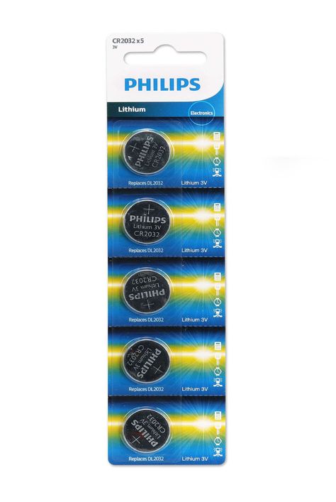 Blister 5 Pilas Lithium CR2032 3V Philips-1