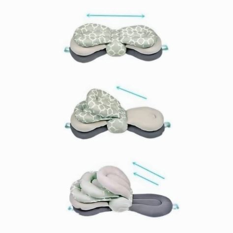 Almohada  de Lactancia Verde Ajustable 3 Niveles Multiuso -2