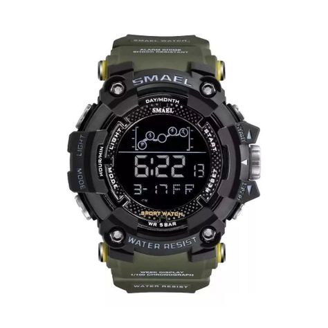 Reloj Hombre Deportivo Relojes Waterproof Verde-0