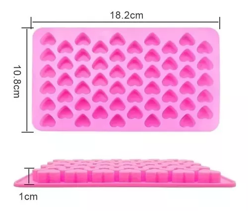 Molde Silicona Moldes Silicona Reposteria Gomita 55 Corazon-1