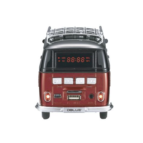 Parlante Combi Bluetooth Portátil Rojo - Puntostore-1