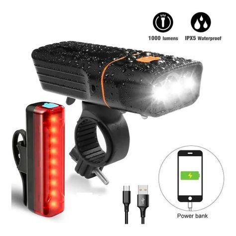 Luz Recargable Impermeable Para Bicicleta - 1000 Lum Tl210-1