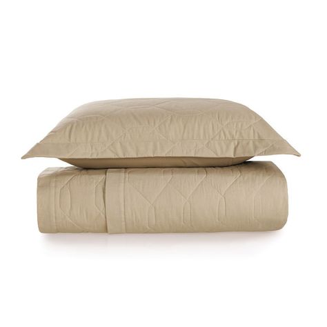 Cubrecama Karsten Liss 1.5 plazas 180 hilos Beige-0