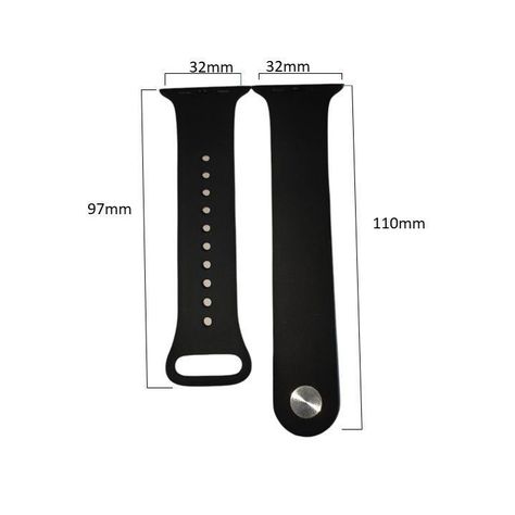 Correa Boton Compatible Iwatch Apple Watch Negro 38-40-41MM-1