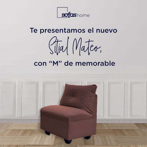 Butaca Mateo Chenille Cafe Pata Plastica 1C-1