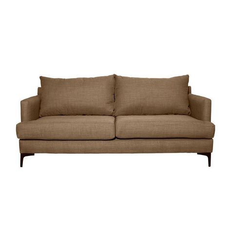 Sofá Aldara Chenille Tipo Lino Beige 2C-0