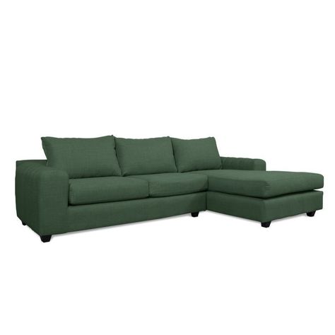 Seccional Kandra Chenille Tipo Lino Verde-1