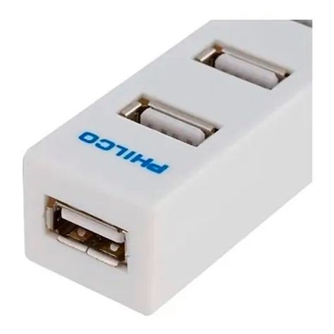 Mini Hub 2.0 4 Puertos Usb Blanco Philco - Malik-1