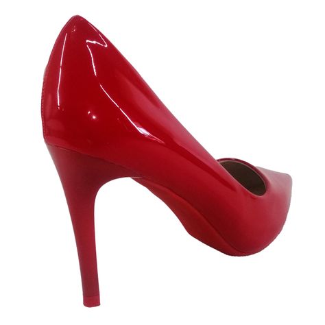 Zapato Rojo de Mujer Taco Alto-1