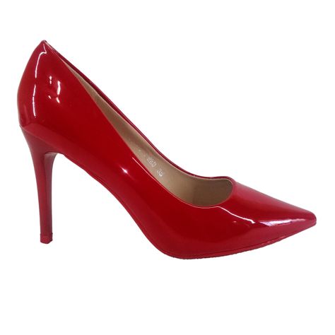 Zapato Rojo de Mujer Taco Alto-0