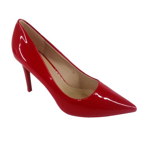 Zapato Rojo de Mujer Taco Alto-3