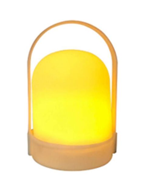 Fanal plástico con vela led 14x13x21 cm. Unico-0