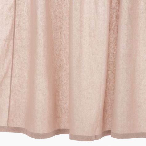 Cortina de baño desfelcada rosado 180x190cm-2