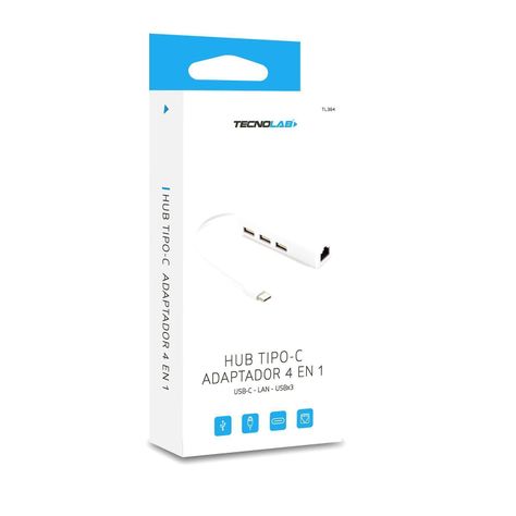 HUB Tipo C RJ45 Adaptador 4 en 1 Tecnolab-2