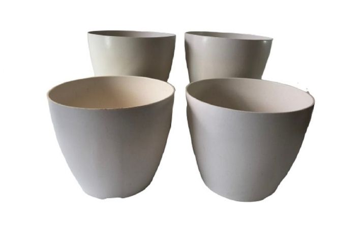 SET 4 MACETAS BIO ACTUAL 4 BLANCO 24X18-0