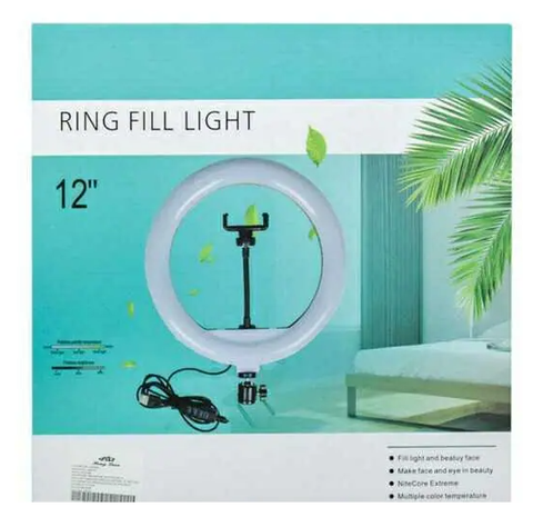 Aro de Luz 30cm 12″ Con Soporte Celular Y Trípode-5