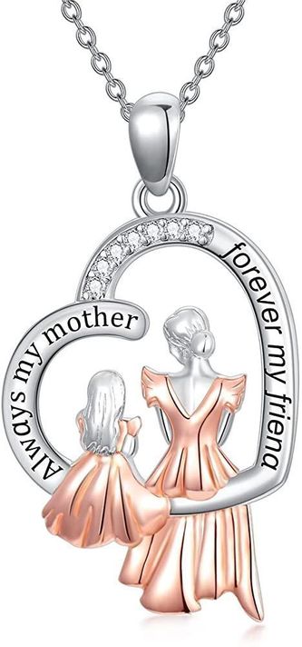 Collar Mamá E Hija Plata 925-0