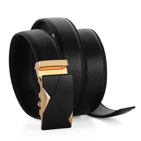 Cinturón De Cuero Para Hombre Hebilla Automática-2