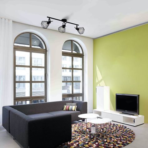 FOCO SOBREPUESTO TABILLANO ACERO NEGRO E27 3X40W COD.98764-2