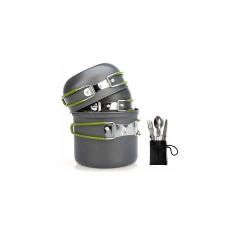 Set Ollas Para Camping De 11 Piezas Con Cocinilla - PuntoStore-0