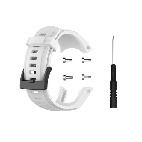 Correa Silicona Compatible Con Suunto 5 33mm Blanco-0