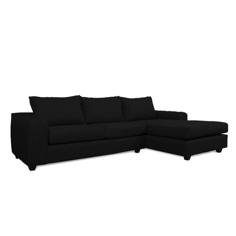Seccional Kandra Chenille Tipo Lino Negro-1
