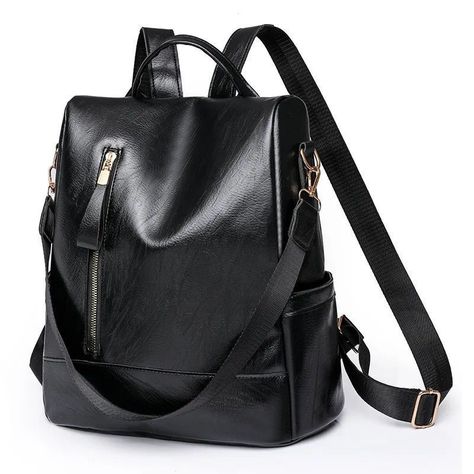 Mochila Cartera Antirrobo Cuero Pu Moda Elegante-1