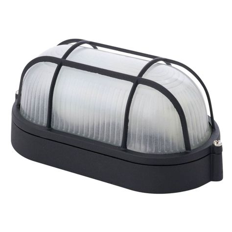 Foco Tortuga Porta E-27 Con Rejilla Exterior Negro-1