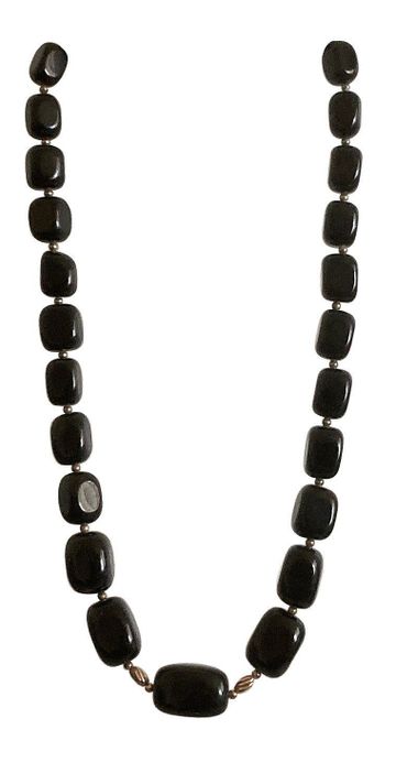 collar de plata 925 y Ónix negro-0