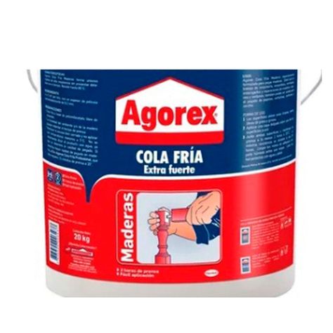 Pegamento Cola Fría Madera Balde 20Kg Agorex-4