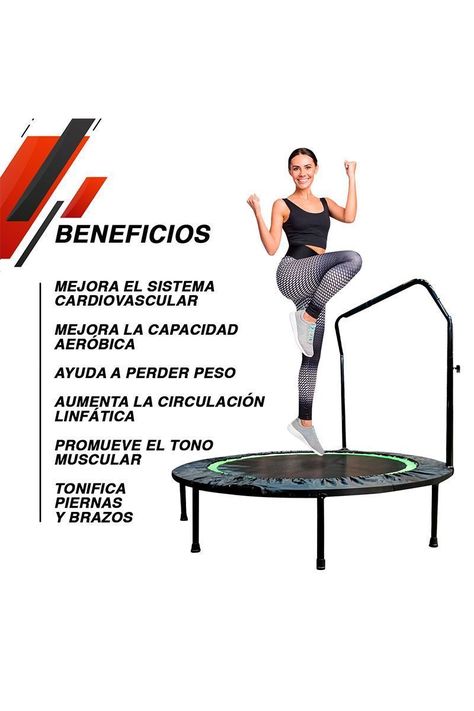 Trampolín 1.2M con Soporte Fit Cama Elástica Negro-1