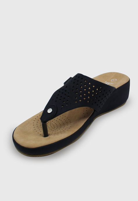 Sandalia Doreli negro  Stylo Shoes-2