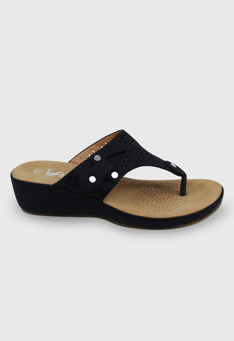 Sandalia Doreli negro  Stylo Shoes-0