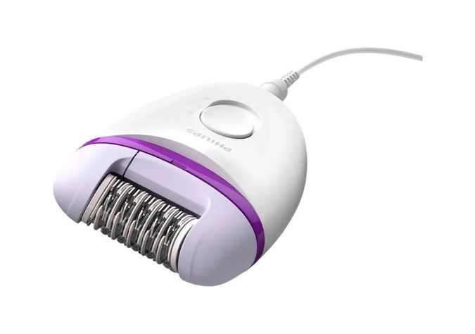 Depiladora eléctrica Philips Satinelle Essential BRE225/00 color blanco y morado 100V/240V-1