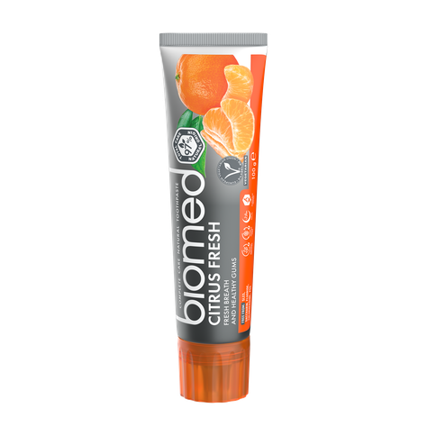 pasta dental natural BIOMED Citrus Fresh 100g, para toda la familia-1
