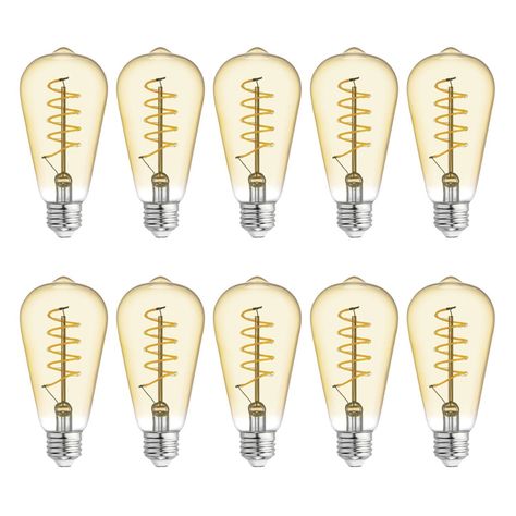 Pack 10 Ampolleta LED E-27 Filamento 5W ST64-0