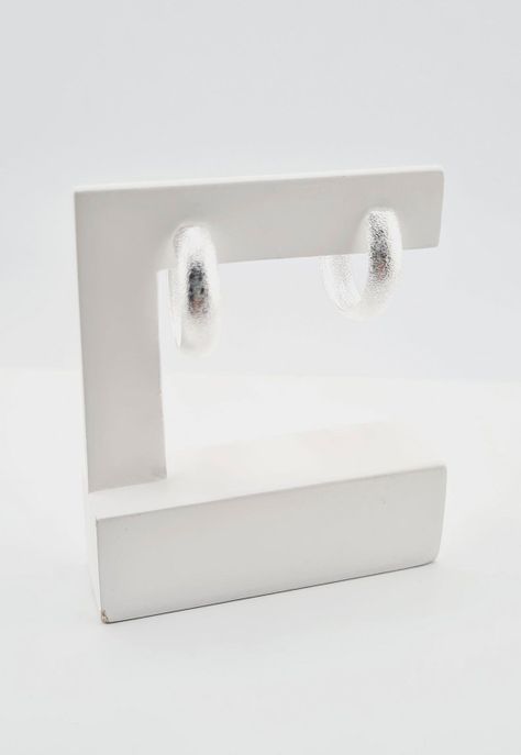 Aros Con Baño de Oro Blanco Cordova.-2
