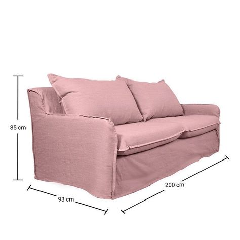 Sofá Rehue Chenille Palo Rosa 3C-3