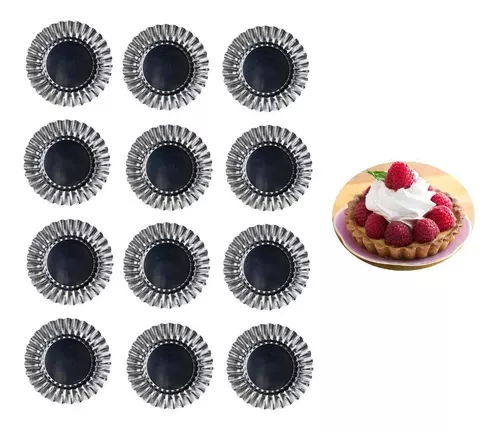Pack 12 Moldes De Tartaleta Molde Tarta Individual Fija 10,5-5