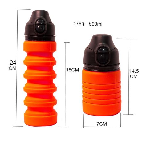 Botella Plegable Para Camping 500 ml-4