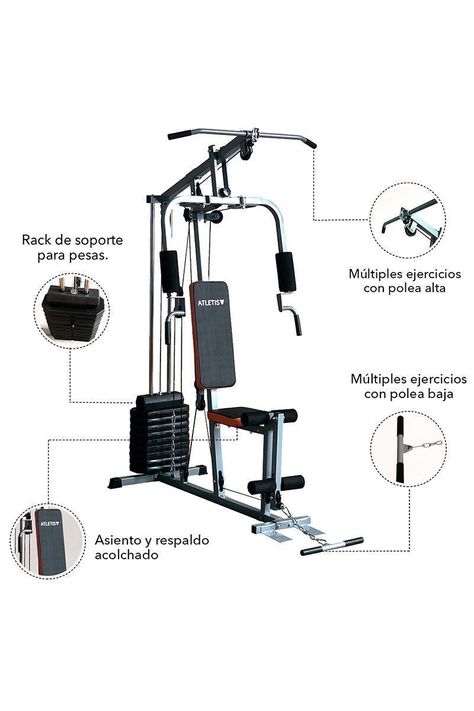 Home Gym Multifuncional TF-3000 Gris-3